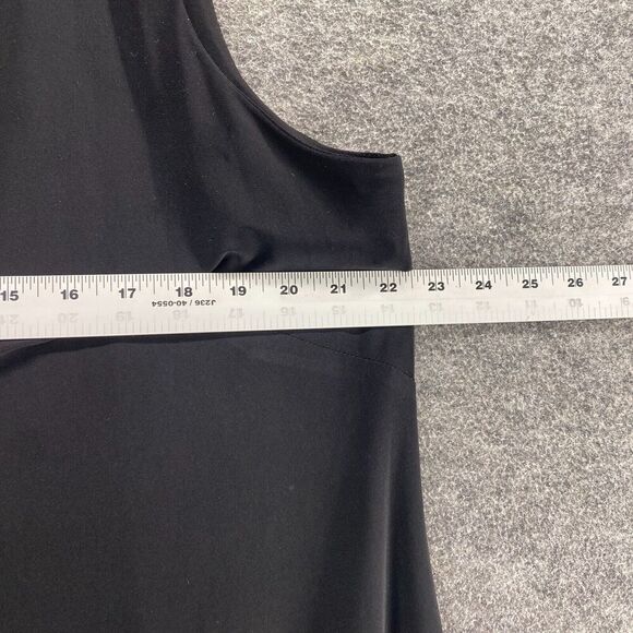 Scarlett Dress Women 18 Plus Black Shift Midi Sleeveless Round Neck Hook & Eye - Picture 5 of 7